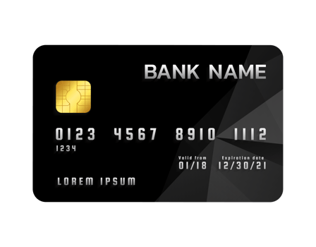 Credit card transparent background png