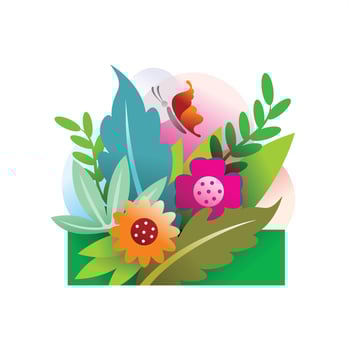 Vector flower and plant designs for wall pictures or book illustrations