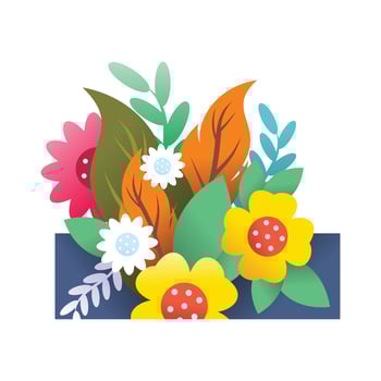 Vector flower and plant designs for wall pictures or book illustrations