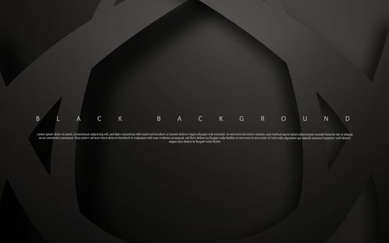 Abstract dark black papercut background vector