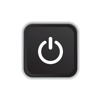 Power button icon. Power icon sign. Power button icon vector design illustration. Power icon isolated on white background.