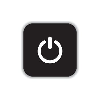 Power button icon. Power icon sign. Power button icon vector design illustration. Power icon isolated on white background.