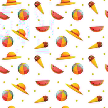 Summer seamless pattern. Repeat pattern. vector