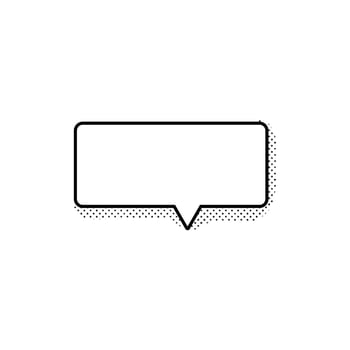 speech bubble frame for comic text isolated white background. Empty outline bubble for speech text. Dialog empty cloud, cartoon box. vector