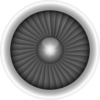 Airplane engine png design illustration
