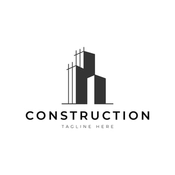 Construction Logo Design Vector. Good for Real Estate, Construction, Apartment, Building, House and Architecture r vector