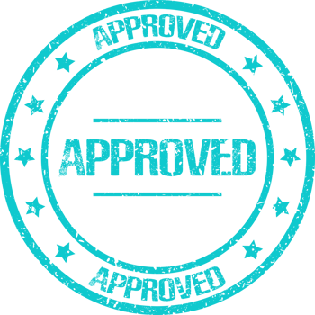 Approved stamp mark clipart png