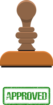 Approved stamp mark clipart png
