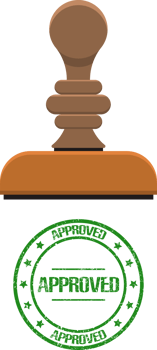 Approved stamp mark clipart png