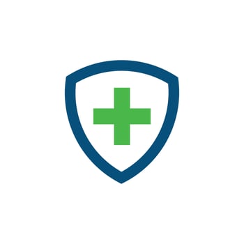 Health Medical shield Logo template vector illustration design.