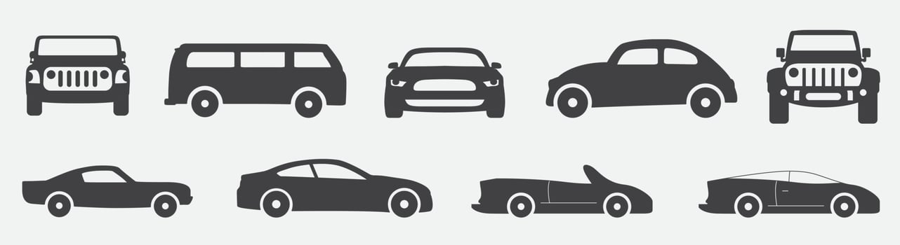 Set of car icon illustration vector