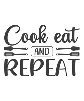 Kitchen t-shirt design. vector