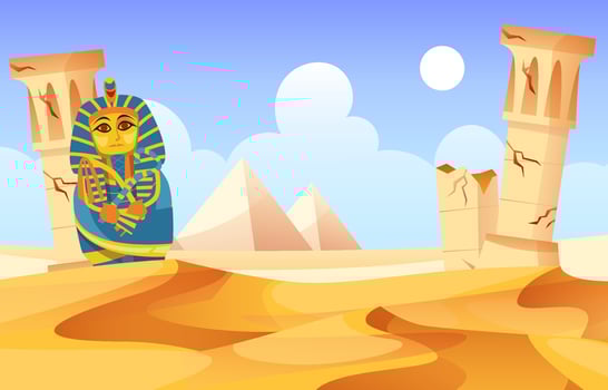 Egypt Ruin In The Desert vector