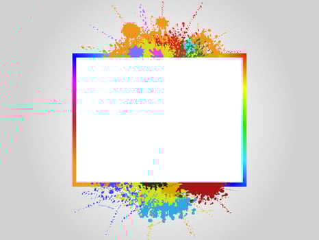Vector frame on splash color