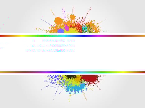 Vector frame on splash color