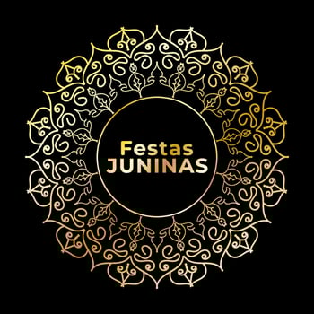 Mandala festas juninas floral ornament. vector