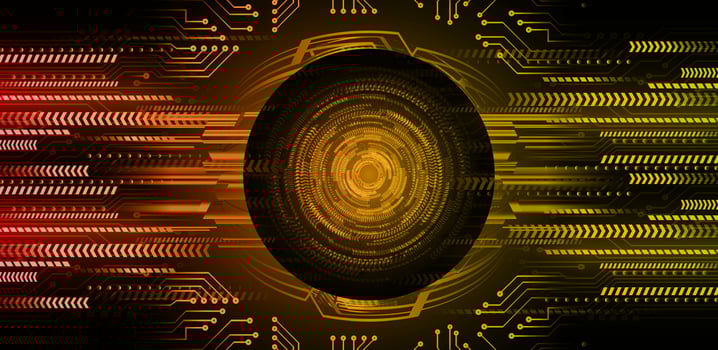 eye cyber circuit future technology concept background vector