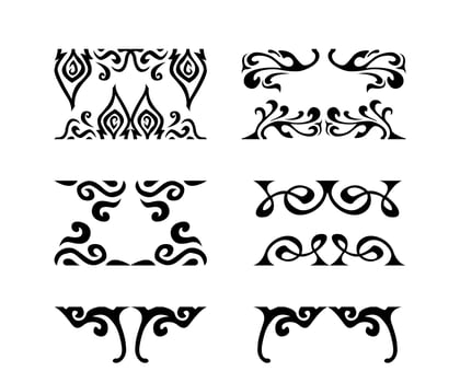 Collection set of label ornament Premium Vector, set of ornament vector illustration
