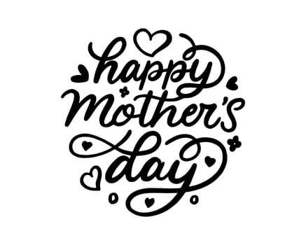 Happy Mothers Day vector lettering. Mother's Day calligraphy card. Mothers Day lettering Arabic calligraphy vector illustration. Love mom, best mom ever lettering vector.