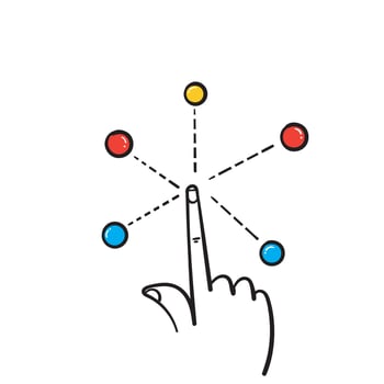 hand drawn doodle variety choice icon illustration vector