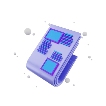 3d render icon Newspaper png