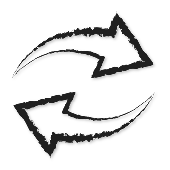 doodle line art arrow png