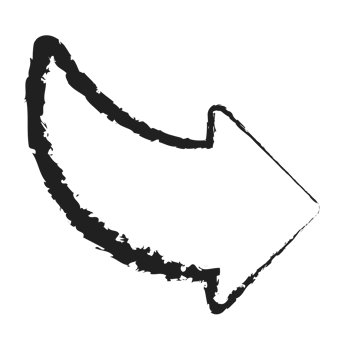 doodle line art arrow png