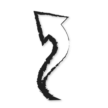 doodle line art arrow png