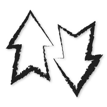 doodle line art arrow png