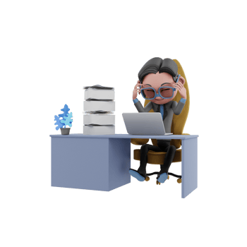 3D Render character businessman illustration png