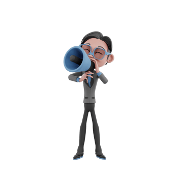 3D Render character businessman illustration png