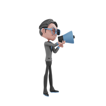 3D Render character businessman illustration png