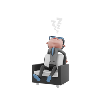 3D Render character businessman illustration png