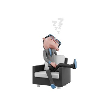 3D Render character businessman illustration png