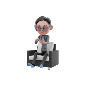 3D Render character businessman illustration png