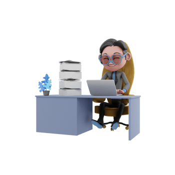 3D Render character businessman illustration png