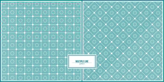 rectangle and circle filled by multiple line pattern vector