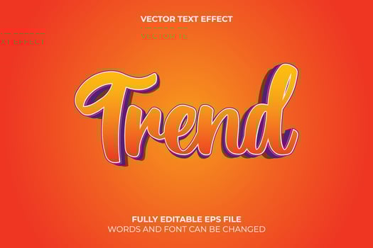 Editable 3D Vector Text Effect Template