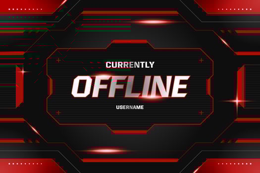 Offline Game Banner Template vector