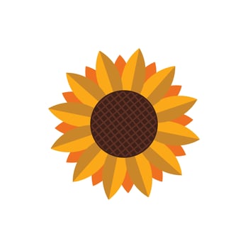 sunflower logo icon design template vector