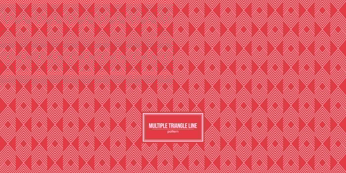 multiple triangle line pattern with red background vector