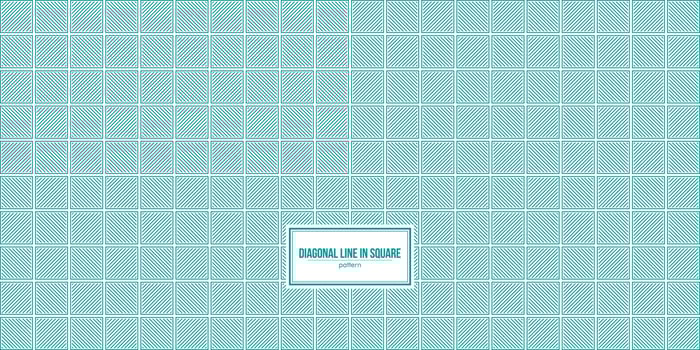 turquoise diagonal line in square pattern vector