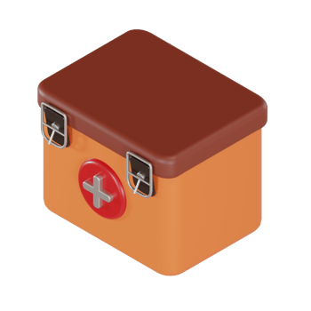 3D illustration object icon health box png