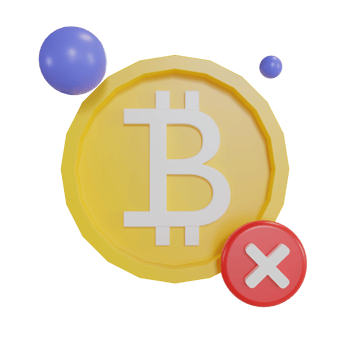 3D Illustration object icon bitcoin png