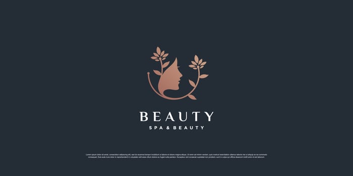 Beauty logo with modern creative concept Premium Vector