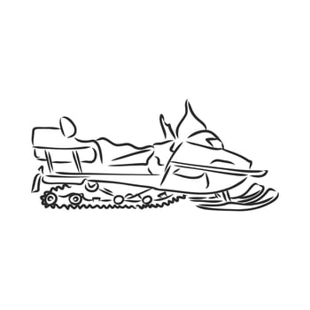 snowmobile vector sketch