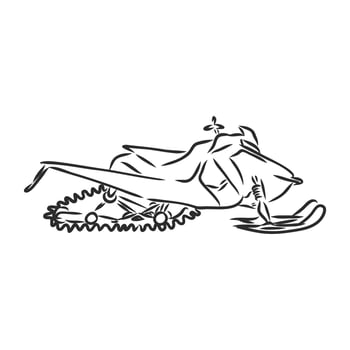 snowmobile vector sketch