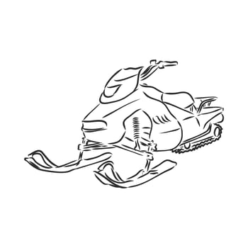 snowmobile vector sketch