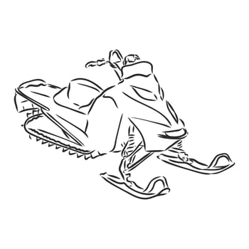 snowmobile vector sketch