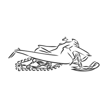 snowmobile vector sketch
